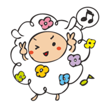 Flower Sheep sticker #5047142