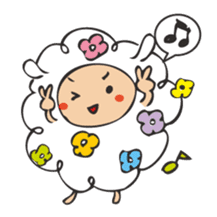 Flower Sheep sticker #5047142