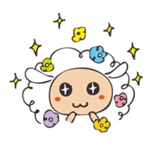 Flower Sheep sticker #5047148