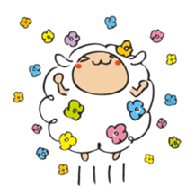 Flower Sheep sticker #5047149