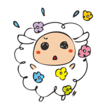 Flower Sheep sticker #5047151