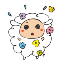 Flower Sheep sticker #5047151