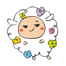 Flower Sheep sticker #5047158