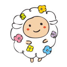 Flower Sheep sticker #5047163