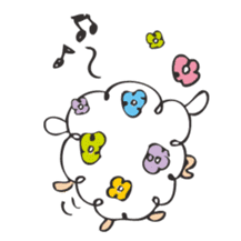 Flower Sheep sticker #5047171