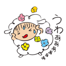 Flower Sheep sticker #5047174