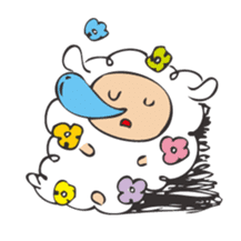 Flower Sheep sticker #5047175