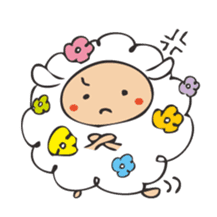 Flower Sheep sticker #5047176