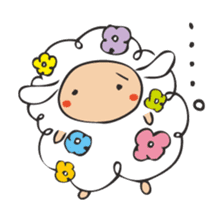 Flower Sheep sticker #5047178