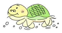 turtle's slow life sticker #5047883