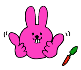 Bear occasionally rabbit sticker #5048193