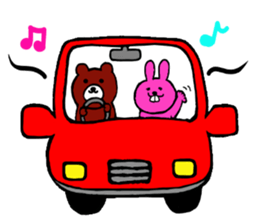 Bear occasionally rabbit sticker #5048227