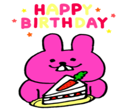 Bear occasionally rabbit sticker #5048228