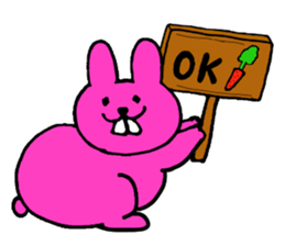 Bear occasionally rabbit sticker #5048229