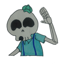 skull boy & girl sticker #5048244