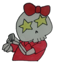 skull boy & girl sticker #5048245