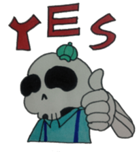 skull boy & girl sticker #5048252
