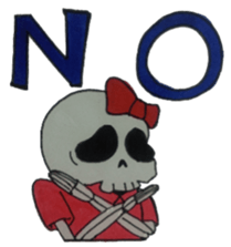 skull boy & girl sticker #5048253