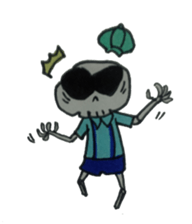 skull boy & girl sticker #5048256