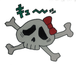 skull boy & girl sticker #5048257