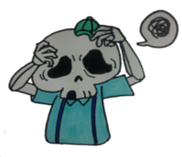 skull boy & girl sticker #5048259