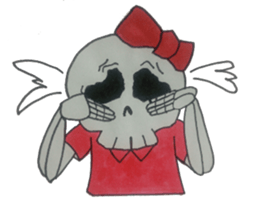 skull boy & girl sticker #5048260