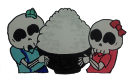 skull boy & girl sticker #5048263
