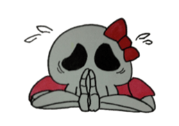 skull boy & girl sticker #5048265