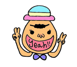Colorful hat Boy sticker #5049512