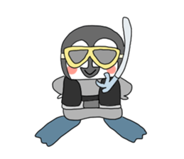 PENGUIN AND SEA CREATURES sticker #5052746