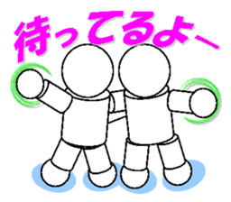 stickers of playful robot sticker #5053192