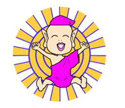 Purple fairy "Pappuru" sticker #5053490