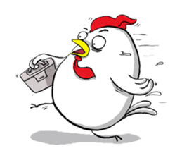 chicken salaryman sticker #5053594