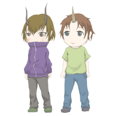 Demon children sticker