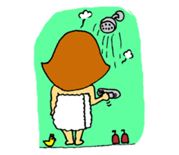 A plain-looking woman is pretty. sticker #5054780