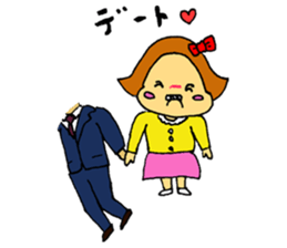 A plain-looking woman is pretty. sticker #5054782