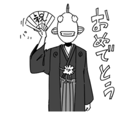 white fish man sticker #5054957