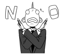 white fish man sticker #5054963