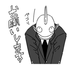 white fish man sticker #5054964