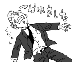 white fish man sticker #5054967