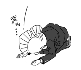 white fish man sticker #5054969