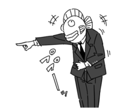 white fish man sticker #5054972