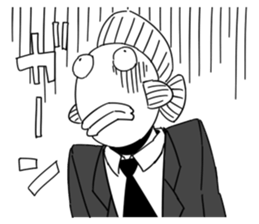 white fish man sticker #5054973