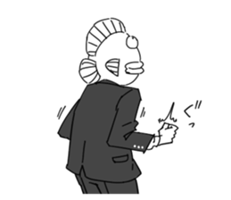 white fish man sticker #5054982