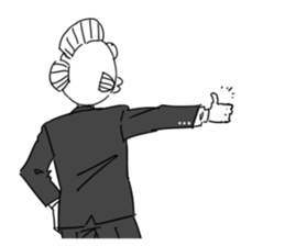 white fish man sticker #5054983