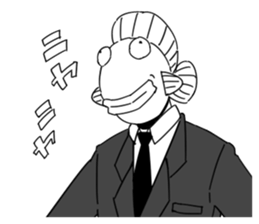 white fish man sticker #5054988