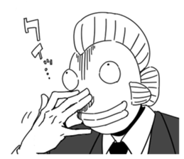 white fish man sticker #5054989