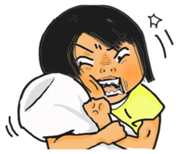 K.with her dog and kitty's, lol life sticker #5057278