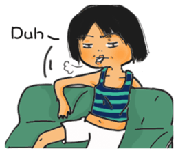 K.with her dog and kitty's, lol life sticker #5057286