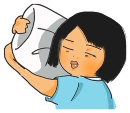 K.with her dog and kitty's, lol life sticker #5057301